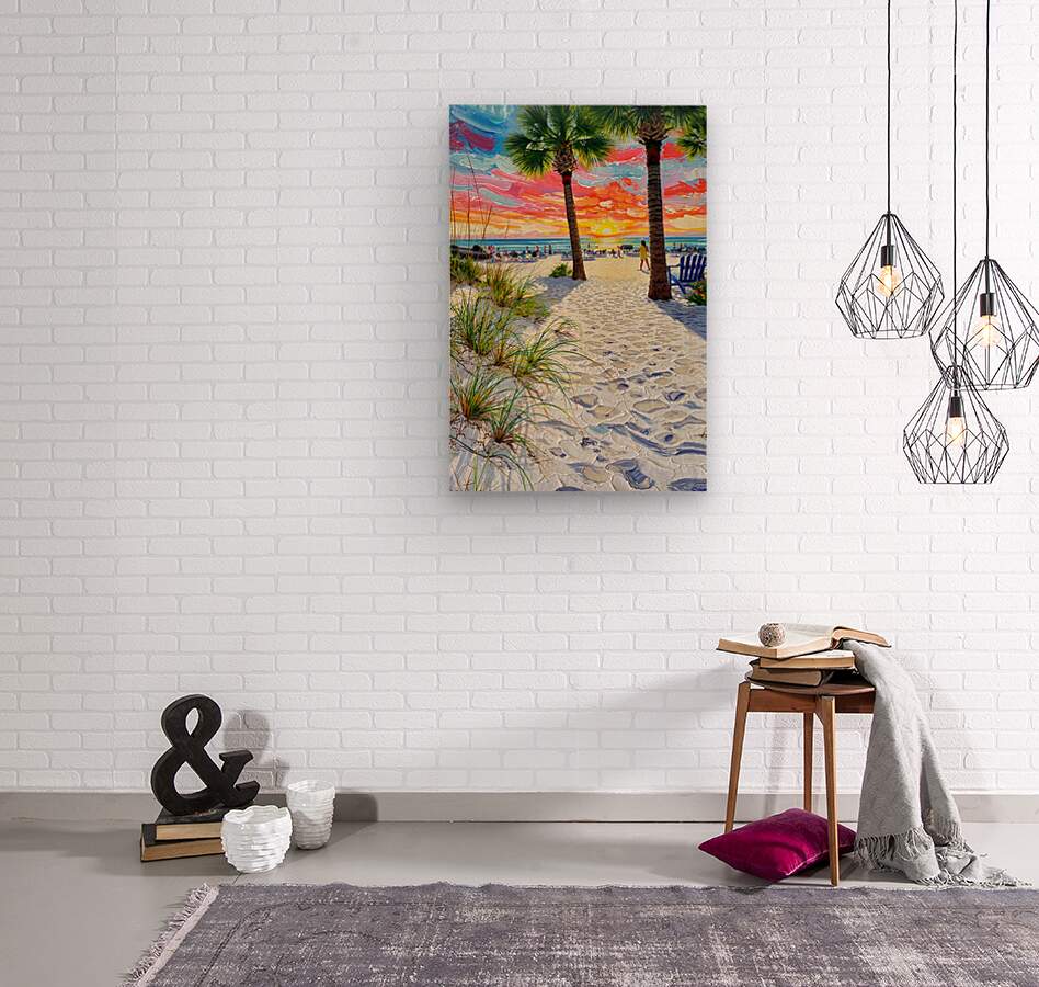 Peaceful Shores | Coastal Beach| Palm Tree Art| Giclee Paper- Wood- Metal- Canvas