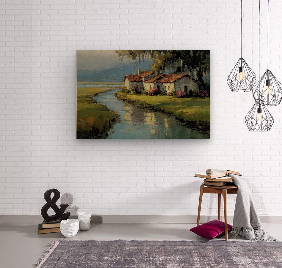 Spanish Moss Cottage |Impressionist Print| Lowcountry Marsh Print| Southern Coastal Wall Art| Giclée on Canvas, Wood, Metal & Fine Art Paper