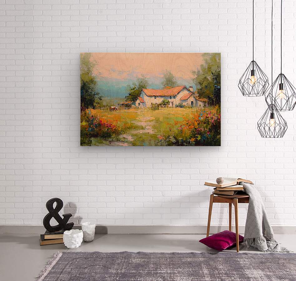 Blue Ridge Wildflower Farm| Impressionist Print| Southern Farmhouse| Wall Art, Giclée on Canvas, Wood, Metal. Fine Art Paper