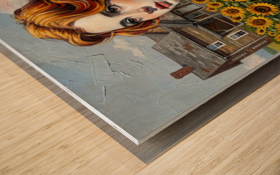 Vintage Farm Girl| Harvest Art| Giclee Paper- Wood- Metal- Canvas