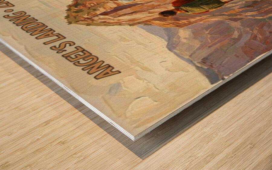 Angel's Landing, Zion National Park | Utah Travel Poster | Canyon Hiking Wall Art | Giclée Print on Paper, Canvas, Wood & Metal