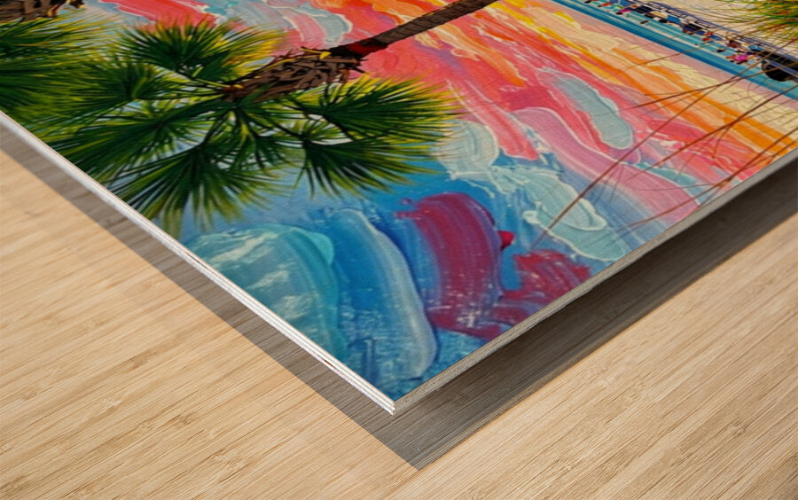 Peaceful Shores | Coastal Beach| Palm Tree Art| Giclee Paper- Wood- Metal- Canvas