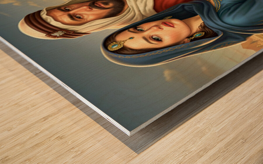 Desert Caravan Under Twilight Skies| Romantic And Danger In The Desert Art| Giclee Paper- Wood- Metal- Canvas