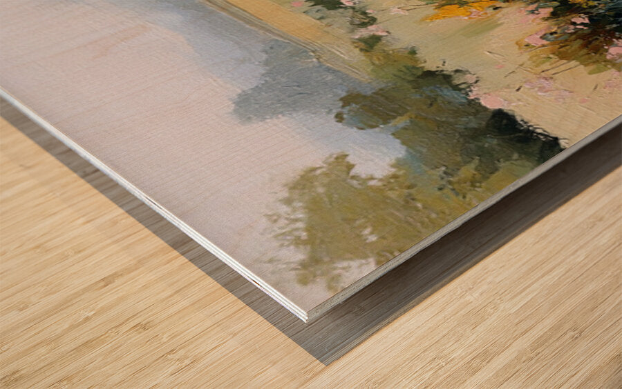 The Lily Pond – Impressionist Water Garden Painting, Lily Pad Pond Wall Art, Giclee Paper- Wood- Metal- Canvas