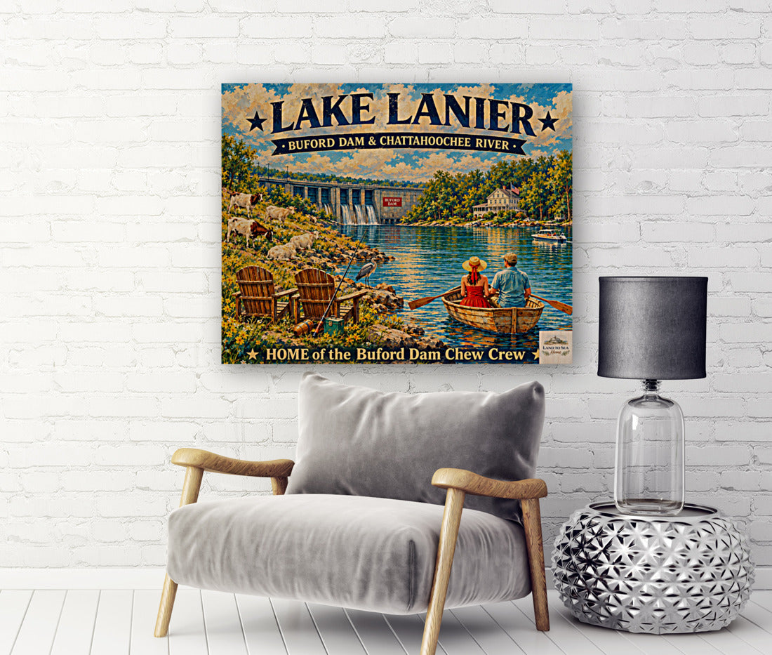 Lake Lanier Home of the Buford Chew Crew| Lake Living| Prints, Canvas, Wood, or Metal Art