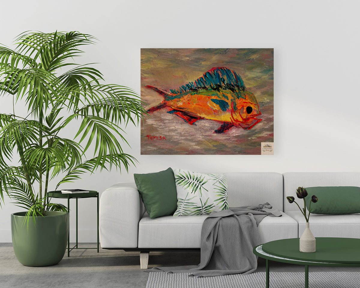 The Fish That Got Away. Ocean Art Giclee Paper- Wood- Metal- Canvas