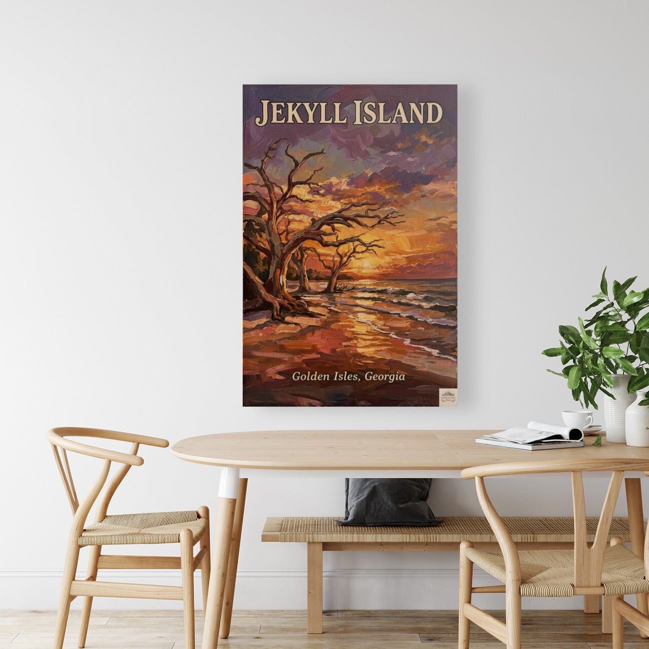 Jekyll Island |Driftwood Print| Beach at Sunrise| Ocean Beach Art Print| Travel Poster| Giclee Paper- Wood- Metal- Canvas