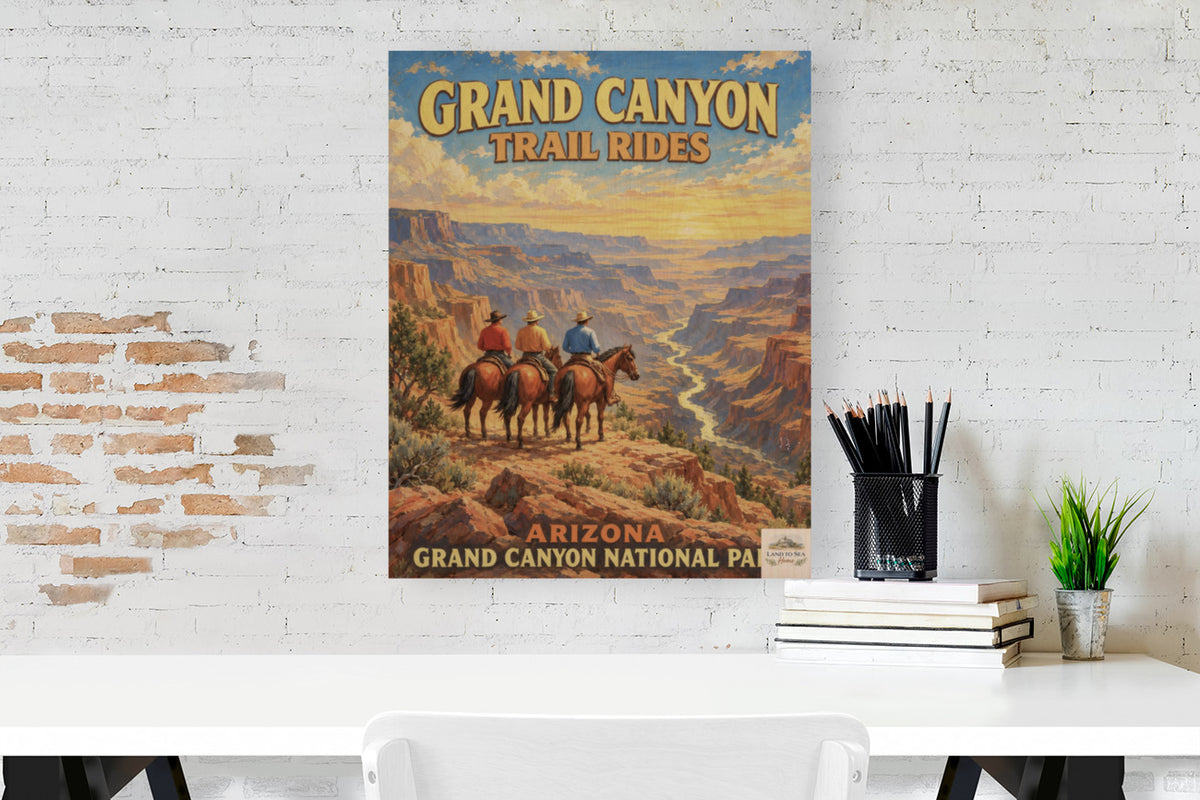 Grand Canyon Trail Rides| Prints, Canvas, Wood, or Metal Art