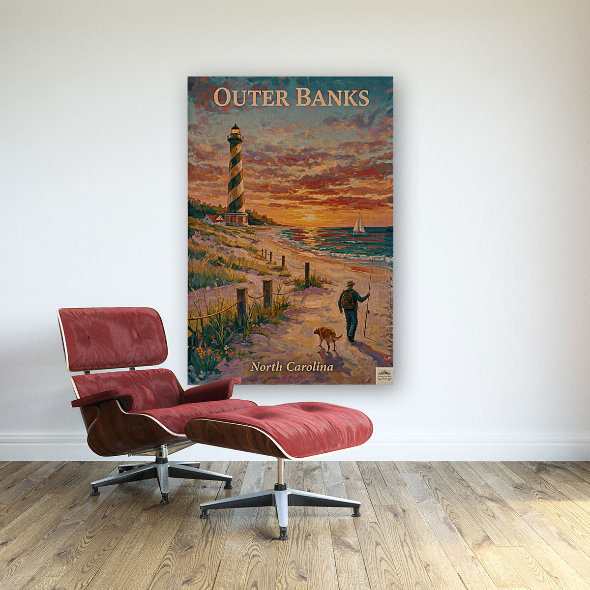 Outer Banks Lighthouse| North Carolina Ocean Print| Beach Art| Travel Poster| Giclee Paper- Wood- Metal- Canvas