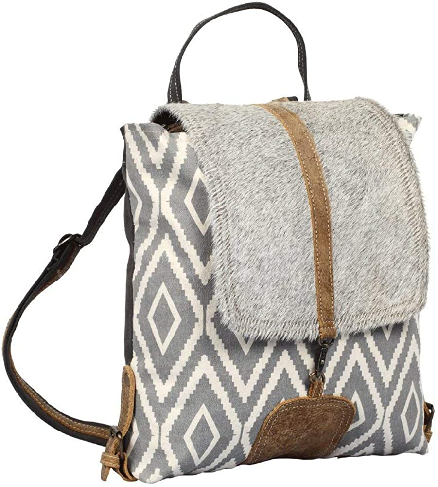 Myra Bag Artist'S Impression Upcycled Canvas & Leather Backpack S-1333