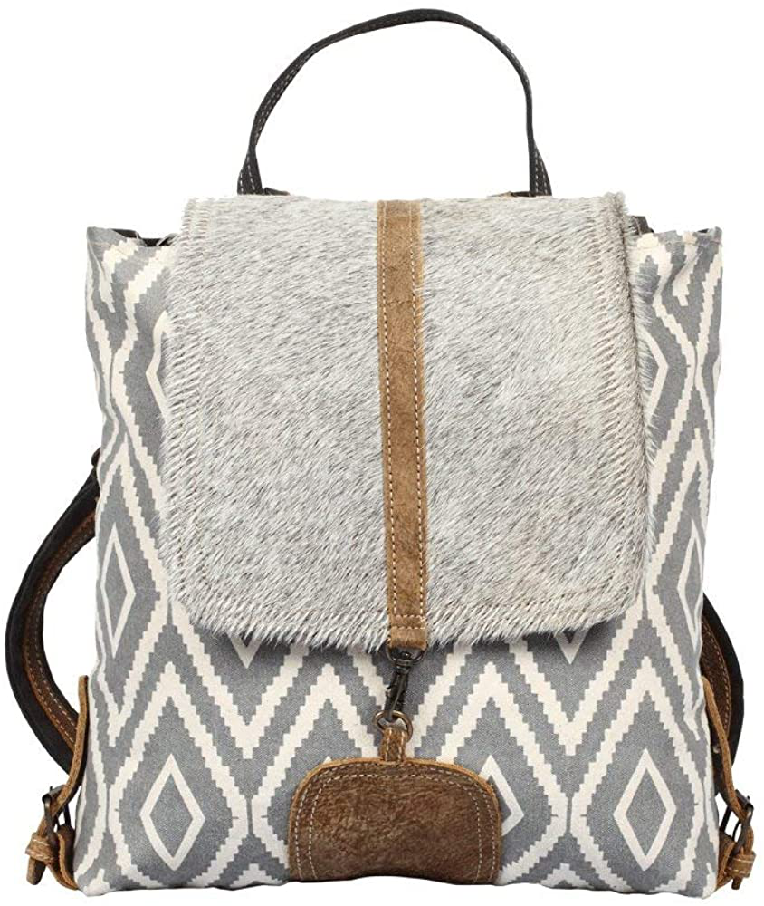Myra Bag Artist'S Impression Upcycled Canvas & Leather Backpack S-1333