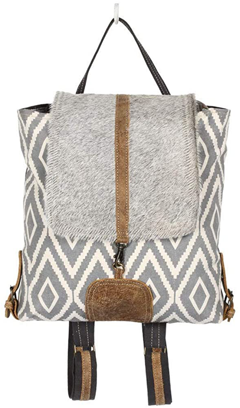 Myra Bag Artist'S Impression Upcycled Canvas & Leather Backpack S-1333