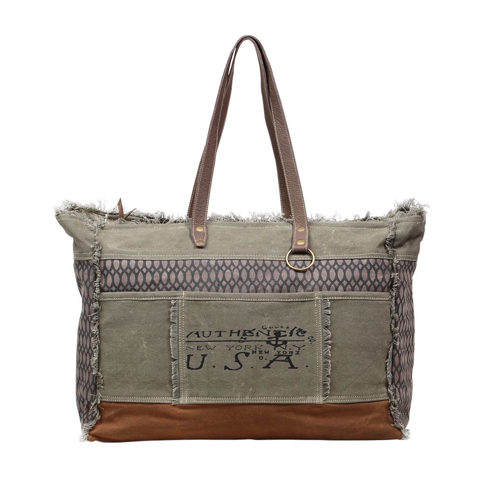 *Honey Bee Weekender XL Tote Canvas Bag Myra Bag S-1198*