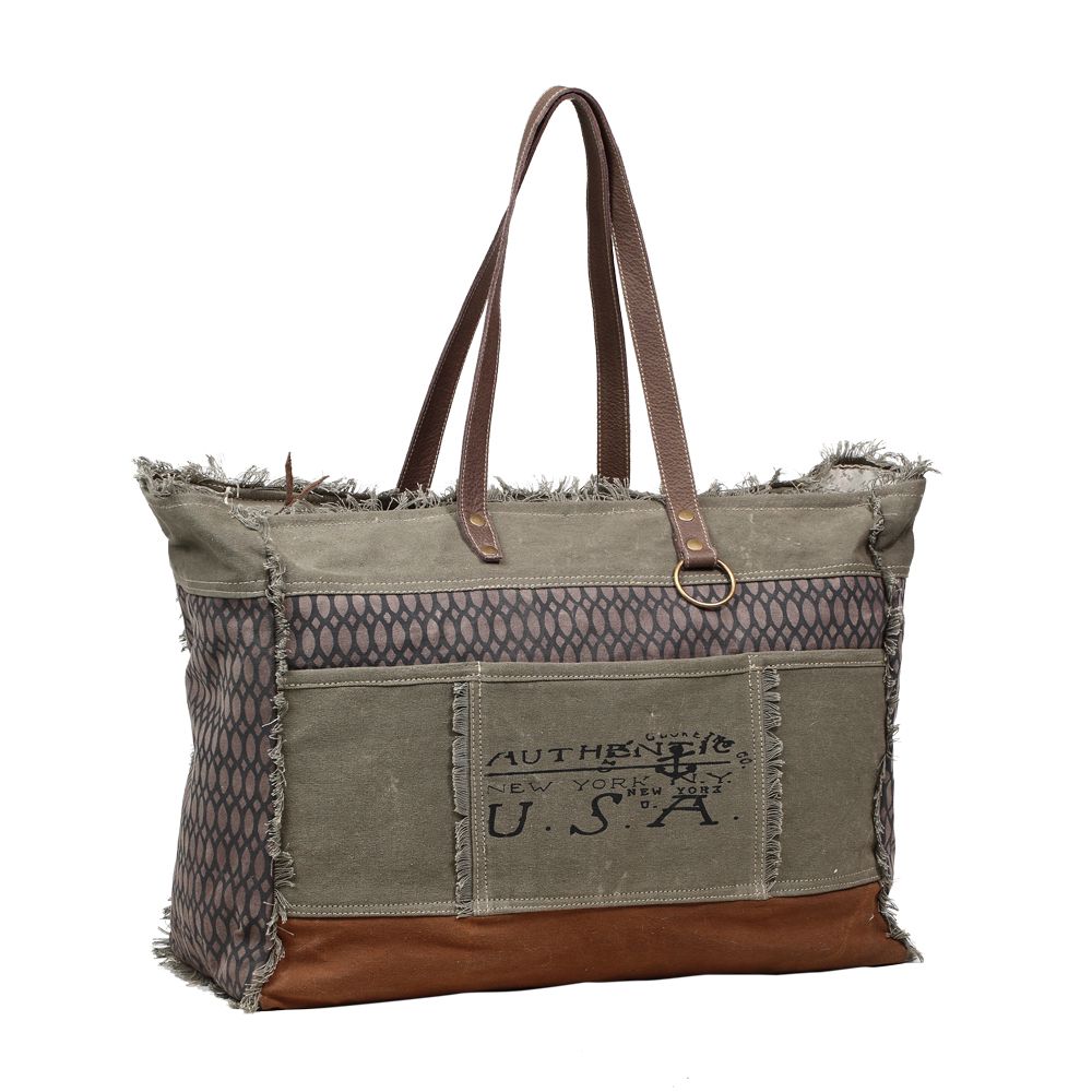 *Honey Bee Weekender XL Tote Canvas Bag Myra Bag S-1198*