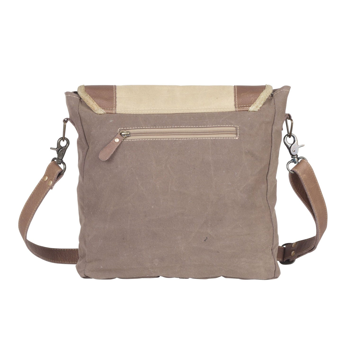 *Myra Bag Vintage Kobicha Upcycled Canvas Shoulder Bag S-4431*