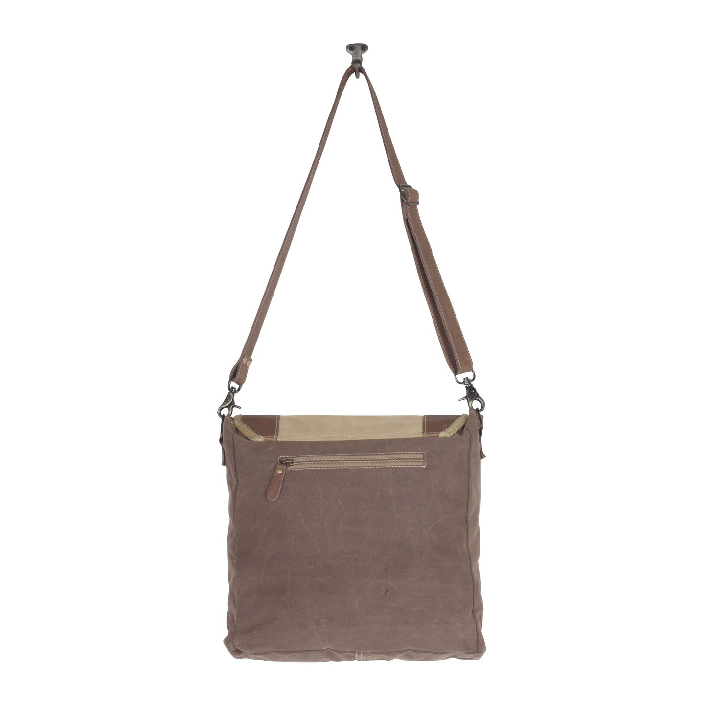 *Myra Bag Vintage Kobicha Upcycled Canvas Shoulder Bag S-4431*