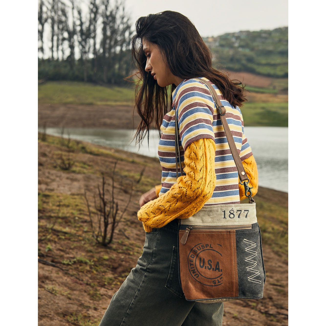 *Myra Bag WENGE SHOULDER BAG S-4436*